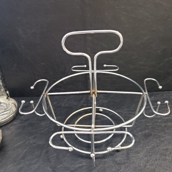 Retro Kimiko Guardian silver " Coat of Arms " Caddy with Glasses and Coasters - Picture 7 of 12